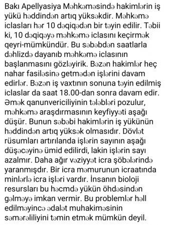 Vəkildən maraqlı açıqlama...