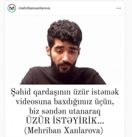 "Buna görə üzr istəyirik..."