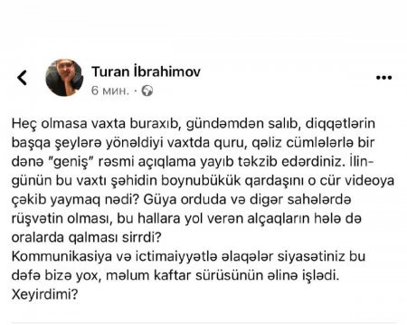 "Buna görə üzr istəyirik..."