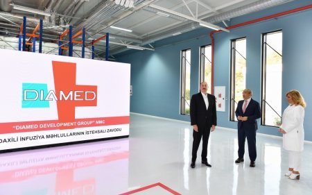 Prezident dərman zavodunun açılışında - Fotolar