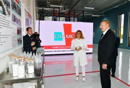 Prezident dərman zavodunun açılışında - Fotolar