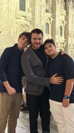 Emin Ağalarov əkizləri ilə İtaliyada - FOTOLAR