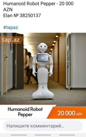 Azərbaycanda insan kimi davranan robot satışa çıxarıldı - Maşın qiymətinə satılır - FOTO