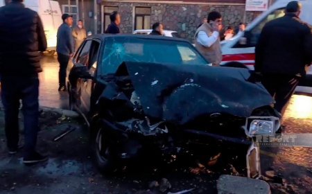 Qubada ağır qəza,5 nəfər yaralı var - ADLAR